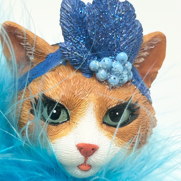 🍸🐈🩵💙Pavilion Gift Company - Long Island Iced Tabby Cat in Glass. - Picture 11 of 17